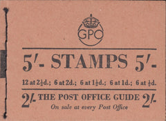 115600 1953 KGVI 5/- BOOKLET (BD32).