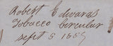 115706 1859 REGISTERED WRAPPER WRAGBY (LINCS) TO VIRGINIA USA.