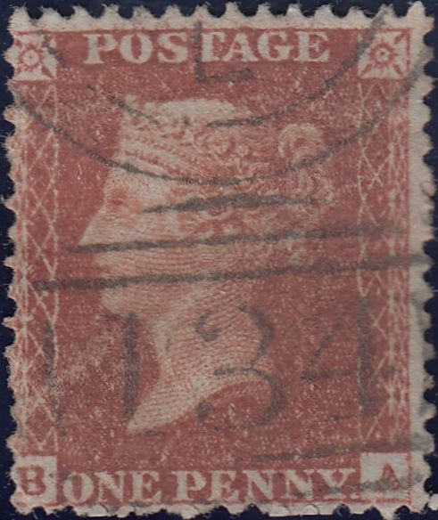 115727 1855 DIE 2 PL.9 MATCHED QUARTET LETTERED BA.