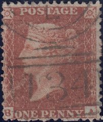 115727 1855 DIE 2 PL.9 MATCHED QUARTET LETTERED BA.