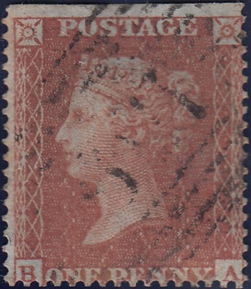 115727 1855 DIE 2 PL.9 MATCHED QUARTET LETTERED BA.
