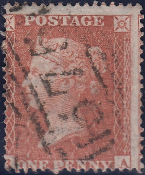 115727 1855 DIE 2 PL.9 MATCHED QUARTET LETTERED BA.