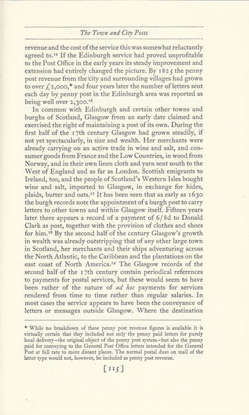 115810 'THREE CENTURIES OF SCOTTISH POSTS' BY A.R.B. HALDANE.