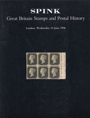 115954 "GREAT BRITAIN STAMPS AND POSTAL HISTORY" SPINK AUCTION JUNE 1998.