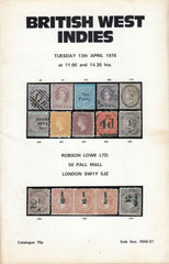 115962 "BRITISH WEST INDIES" ROBSON LOWE AUCTION APRIL 1976.
