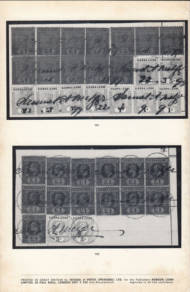 115965 "REVENUE STAMPS OF GREAT BRITAIN AND THE BRITISH EMPIRE" ROBSON LOWE AUCTION SEPTEMBER 1974.