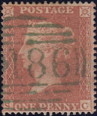 115995 PL.12(SC)(SG21)/GREEN '186' NUMERAL OF DUBLIN.