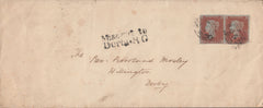 116019 1853 "MISSENT TO/DERBY R.O" INSTRUCTIONAL HAND STAMP.