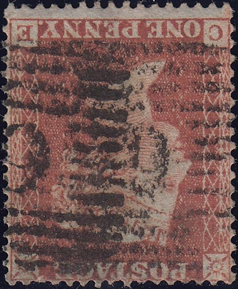 116115 1855 DIE 2 1D PL.5 S.C.16 WATERMARK INVERTED (SG21Wi)(CE).