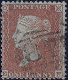 116134 1855 DIE 2 1D PL.7 MATCHED PAIR LETTERED EF S.C.14 (SG24) AND L.C.14 (SPEC C6).