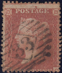 116145 1855 1D PL.12 MATCHED PAIR LETTERED BC S.C.14 (SG24) AND S.C.16 (SG21) SHOWING CONSTANT VARIETY.
