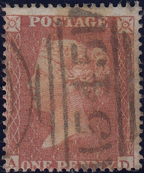 116150 1855 DIE 2 PL.12 MATCHED PAIR LETTERED AD S.C.16 (SG21) AND L.C.14 (SPEC C6).