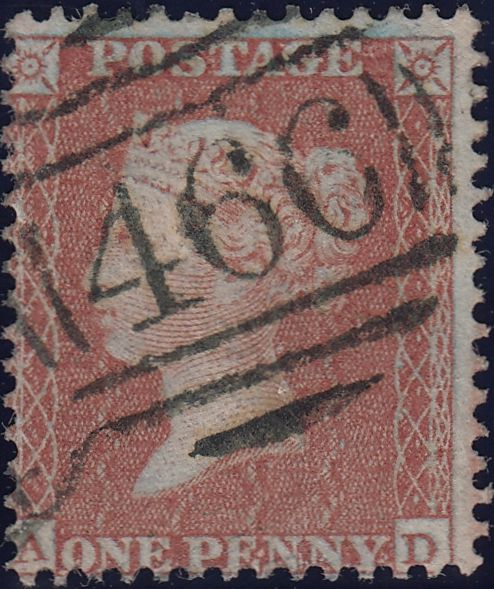 116150 1855 DIE 2 PL.12 MATCHED PAIR LETTERED AD S.C.16 (SG21) AND L.C.14 (SPEC C6).