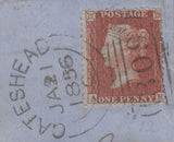 116151 1855 DIE 2 PL.12 MATCHED PAIR LETTERED AK S.C.16 (SG21) AND L.C.14 (SPEC C6).