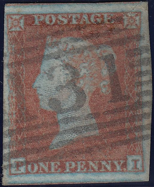 116211 PL.133 (PI) VERY BLUED PAPER (SG8a).