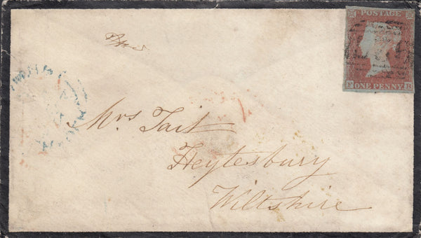 116212 PL.133 (FB)(SG8) ON MOURNING ENVELOPE YARMOUTH TO WILTSHIRE.