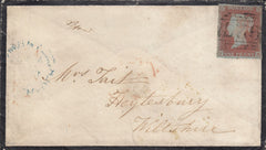 116212 PL.133 (FB)(SG8) ON MOURNING ENVELOPE YARMOUTH TO WILTSHIRE.