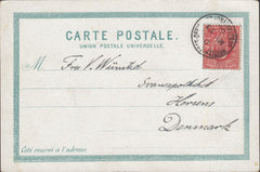 116397 1906 MAIL CONSTANTINOPLE TO DENMARK/GB KEDVII 1D (SG219).