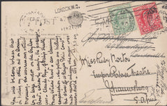 116411 1909 MAIL LONDON TO SOUTH AFRICA.