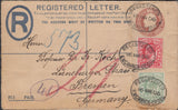 116412 1906 REGISTERED MAIL LIVERPOOL TO GERMANY.