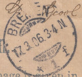 116412 1906 REGISTERED MAIL LIVERPOOL TO GERMANY.