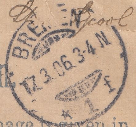 116412 1906 REGISTERED MAIL LIVERPOOL TO GERMANY.