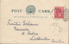 116432 1903 MAIL HYTHE TO LIECHTENSTEIN.