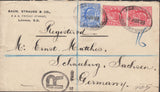 116435 1903 REGISTERED MAIL LONDON TO SACHSEN GERMANY.