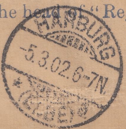 116444 1902 REGISTERED MAIL NEWCASTLE ON TYNE TO HAMBURG/MIXED REIGNS.