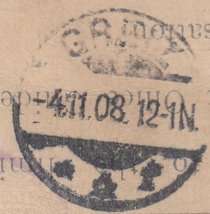 116463 1908 REGISTERED MAIL LEICESTER TO GREIZ GERMANY.
