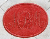 116851 1847 'MPM' WAFER SEAL ON ENVELOPE HEREFORD TO LUDLOW.