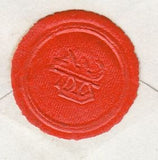 116854 1842 WAFER SEAL 'P' ON ENVELOPE LONDON TO LUDLOW.