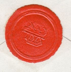 116854 1842 WAFER SEAL 'P' ON ENVELOPE LONDON TO LUDLOW.