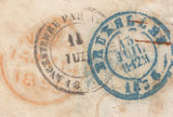 117098 1855 MAIL EXETER TO BRUSSELS/1D PL.8 (SG21) X 6.