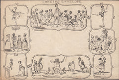 117117 CIRCA 1840 CONTEMPORARY REPRODUCTION OF FORES'S 'DANCING ENVELOPE'.