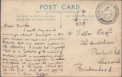 117196 1907 UNPAID MAIL SHERBORNE TO BIRKENHEAD.