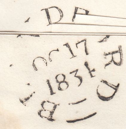 117197 1834 DORSET/'BLANDFORD PENNY POST' (DT54).