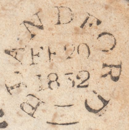 117199 1832 DORSET/'BLANDFORD PENNY POST' HAND STAMP (DT54).