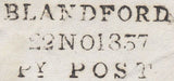 117200 1837 DORSET/'BLANDFORD PENNY POST' HAND STAMP (DT56).