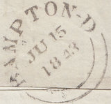 117303 PL.28 (DB)(SG8) ON COVER BAMPTON (DEVON) TO SOUTH MOLTON/SUPERB BAMPTON MALTESE CROSS.