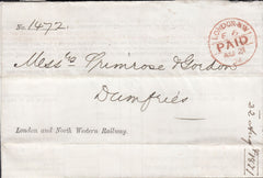 117346 1871 MAIL 'LONDON AND NORTH WEST RAILWAY'.