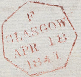 117351 1D RED PL.10 (SG7) ON COVER GLASGOW LOCAL USAGE (GL).