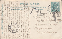 117429 1904 UNDERPAID MAIL ERDINGTON (BIRMINGHAM) TO SOUTH AFRICA.