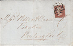 117540 1843 LONDON NO. '11' IN MALTESE CROSS ON COVER (SPEC B1uk).