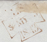117540 1843 LONDON NO. '11' IN MALTESE CROSS ON COVER (SPEC B1uk).
