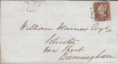 117565 1843 LONDON NO. '7' IN MALTESE CROSS ON COVER (SPEC B1ug).
