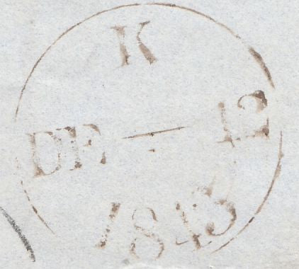 117572 1843 LONDON NO. '5' IN MALTESE CROSS ON COVER (SPEC B1ue).