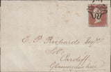 117574 1843 LONDON NO. '3' IN MALTESE CROSS ON COVER (SPEC B1uc).