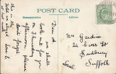 117605 1911 SUFFOLK/'NEWTON GREEN' RUBBER DATE STAMP.