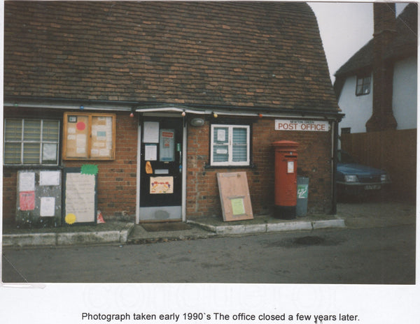 117614 1908 POST CARD NEWTON GREEN SUB POST OFFICE (SUFFOLK).